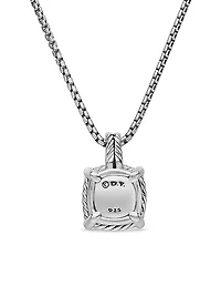 Chatelaine Pavé Bezel Pendant Necklace in Sterling Silver