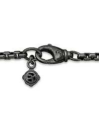 Box Chain Necklace Darkened Sterling Silver, 2.7mm
