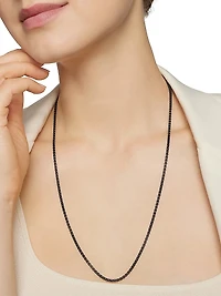 Box Chain Necklace Darkened Sterling Silver, 2.7mm