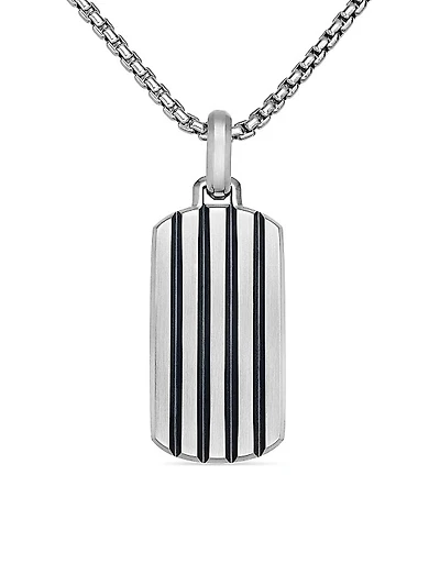 Streamline Tag in Sterling Silver, 35mm