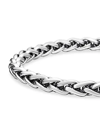 Wheat Chain Bracelet Sterling Silver, 6mm