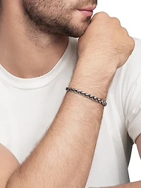 Wheat Chain Bracelet Sterling Silver, 6mm