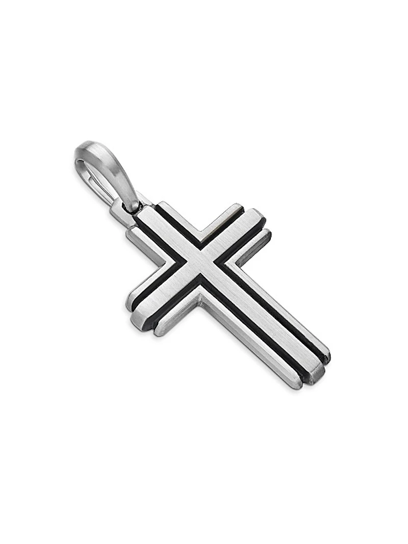 Cross Pendant in Sterling Silver, 34mm