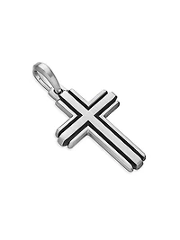 Cross Pendant in Sterling Silver, 34mm