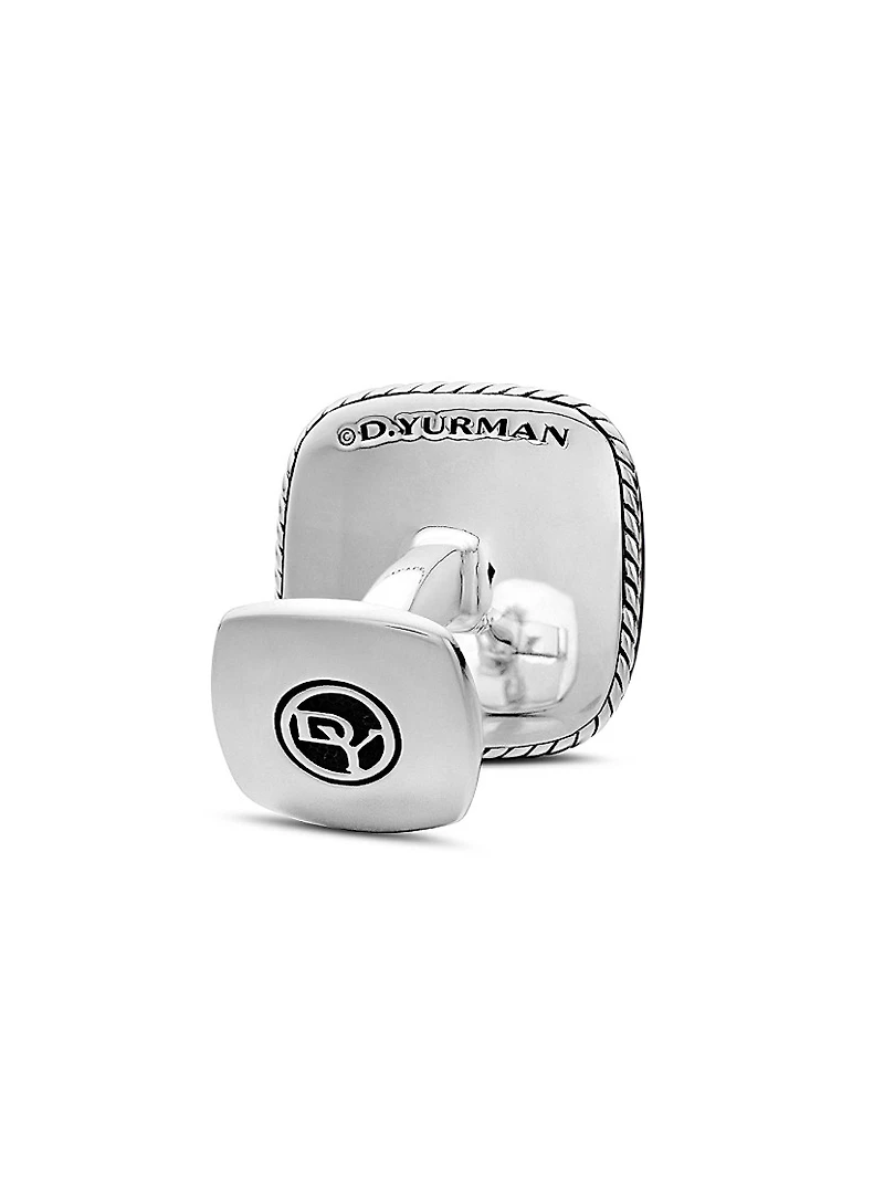 Streamline Cushion Cufflinks in Sterling Silver