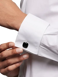 Streamline Cushion Cufflinks in Sterling Silver