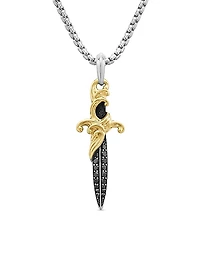 Waves Dagger Amulet in Sterling Silver