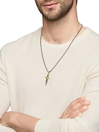 Waves Dagger Amulet in Sterling Silver