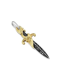 Waves Dagger Amulet in Sterling Silver