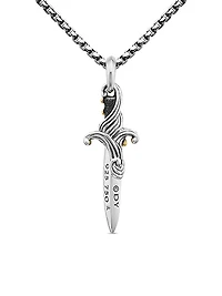 Waves Dagger Amulet in Sterling Silver