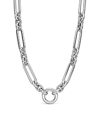 Lexington E/W Chain Necklace in Sterling Silver