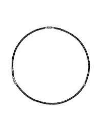 Memento Mori Skull Station Necklace Sterling Silver
