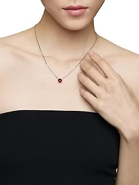 Petite Chatelaine Pendant Necklace with Pave Diamonds