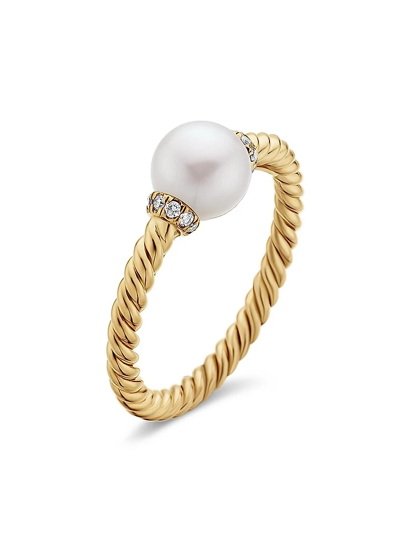 Petite Solari Station Ring 18K Yellow Gold