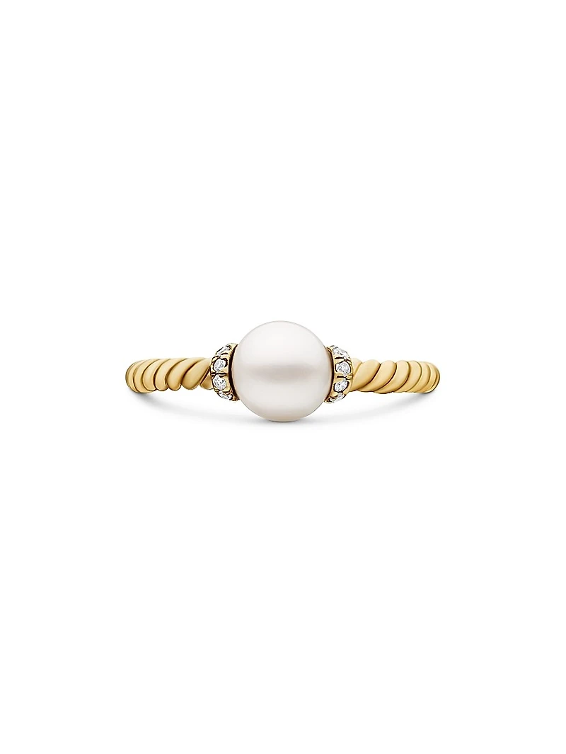 Petite Solari Station Ring 18K Yellow Gold