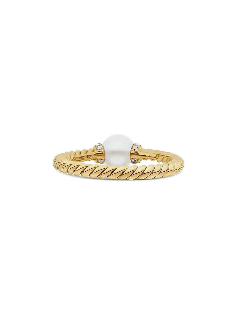 Petite Solari Station Ring 18K Yellow Gold