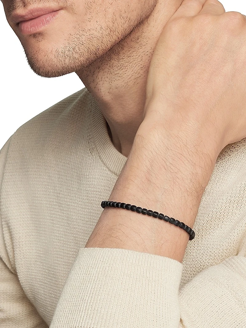 Spiritual Beads Cushion Bracelet Sterling Silver