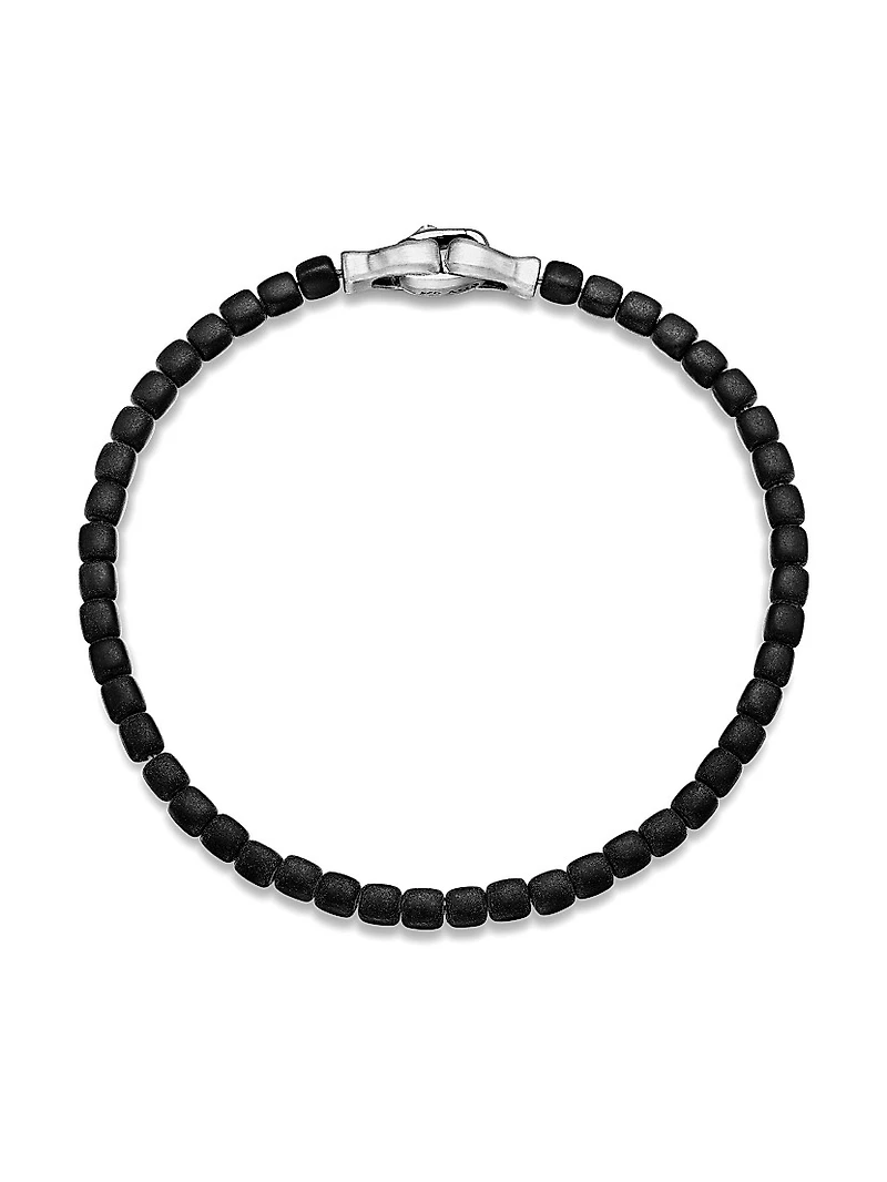 Spiritual Beads Cushion Bracelet Sterling Silver