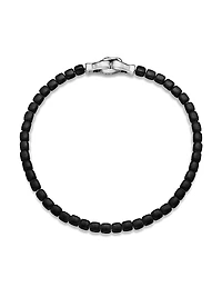 Spiritual Beads Cushion Bracelet Sterling Silver