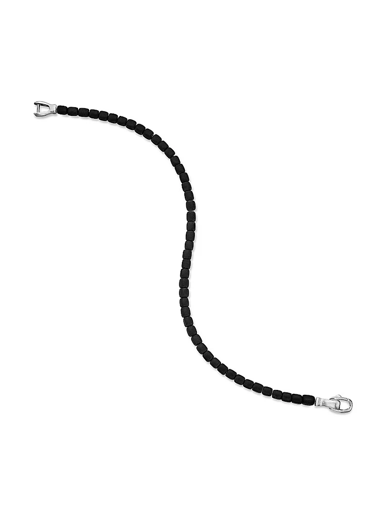 Spiritual Beads Cushion Bracelet Sterling Silver