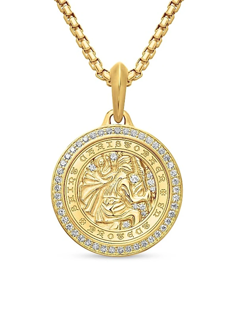 St. Christopher Amulet in 18K Yellow Gold