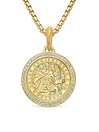 St. Christopher Amulet in 18K Yellow Gold