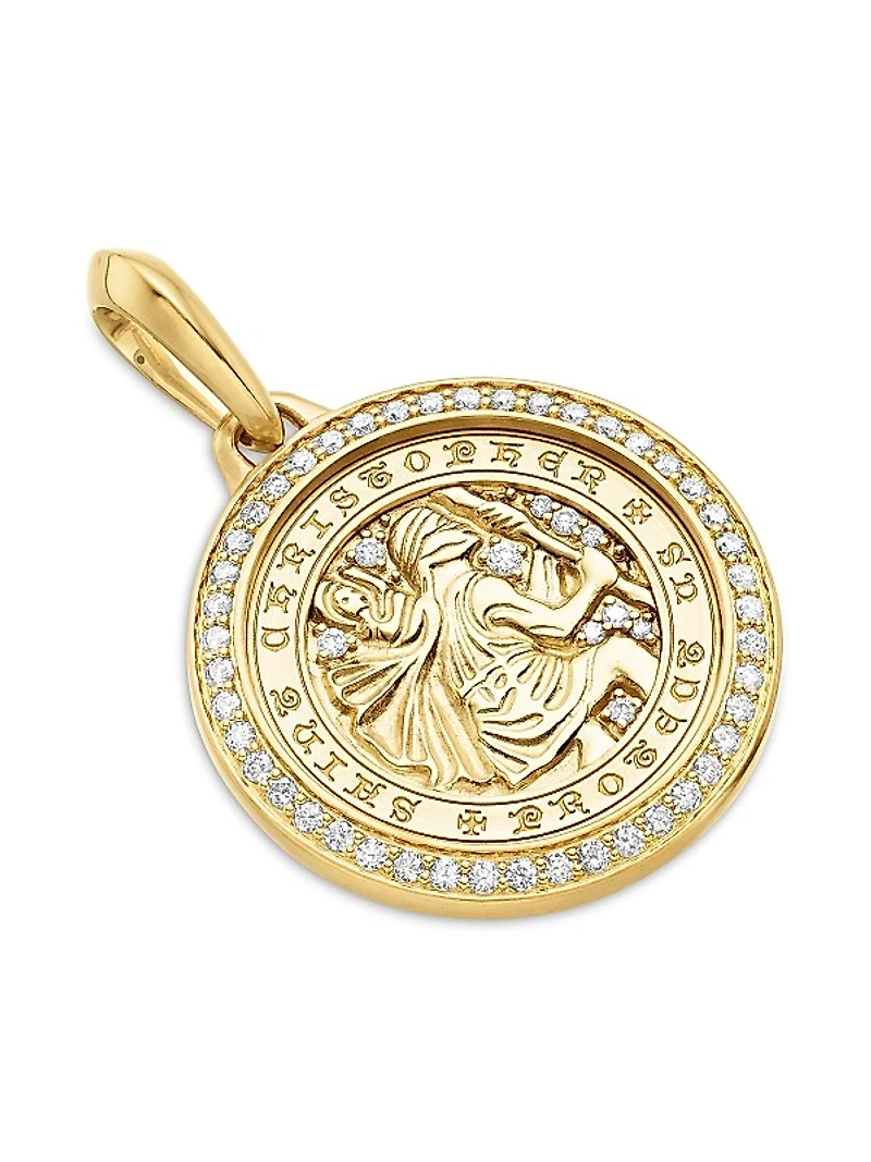St. Christopher Amulet in 18K Yellow Gold