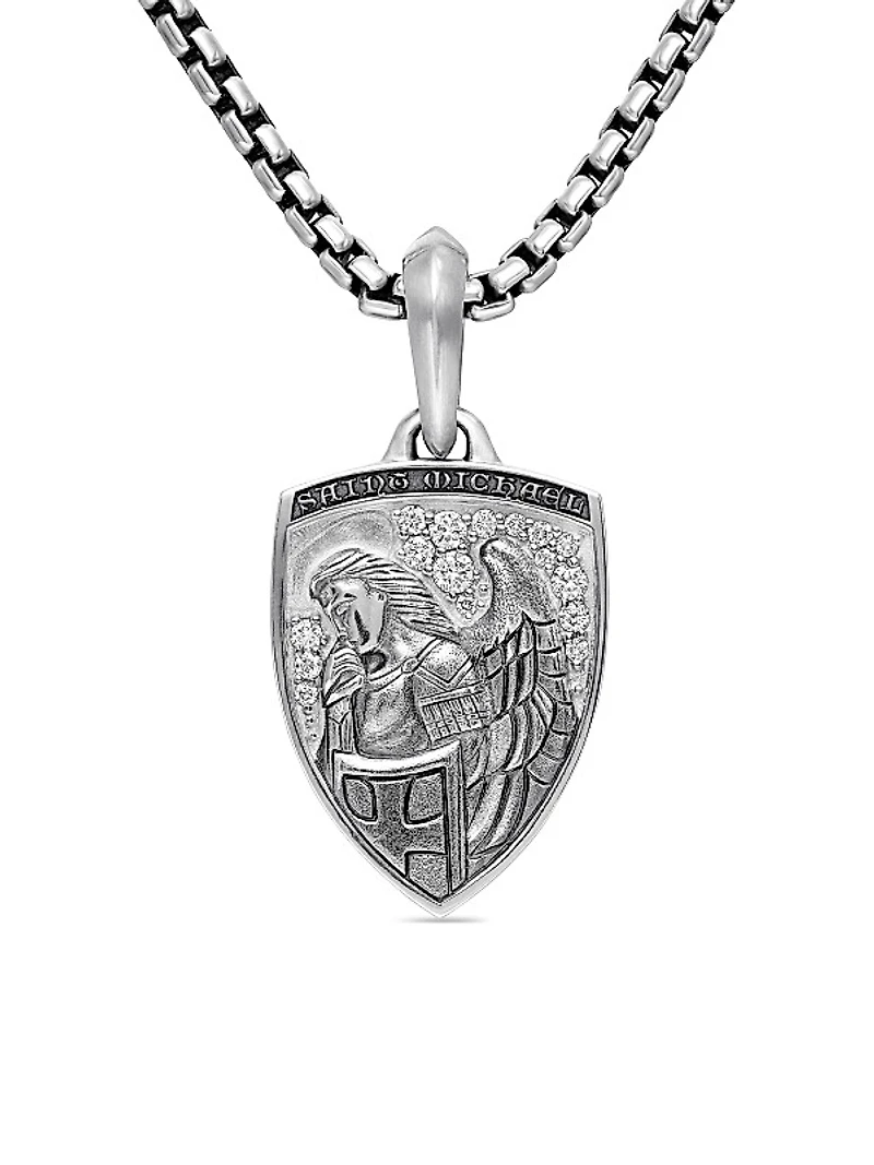 St. Michael Amulet in Sterling Silver