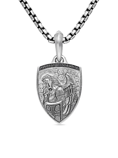 St. Michael Amulet in Sterling Silver