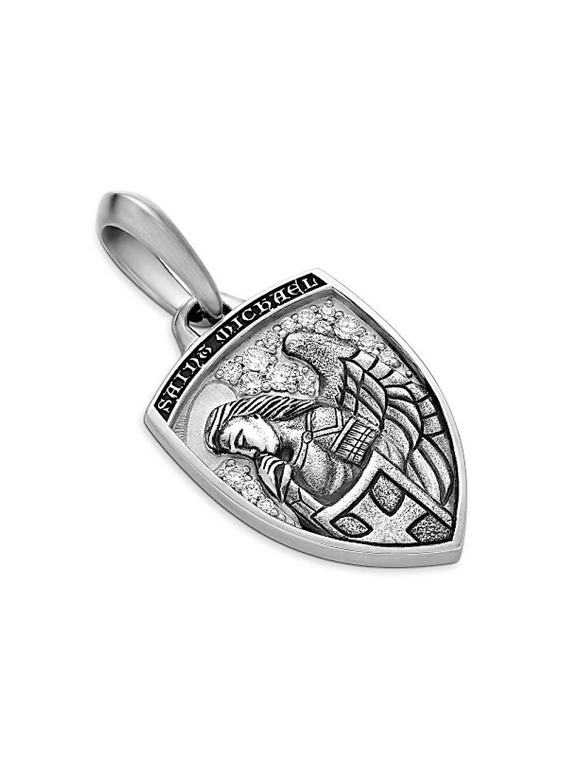 St. Michael Amulet in Sterling Silver