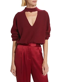 Chocker Wool Keyhole Sweater