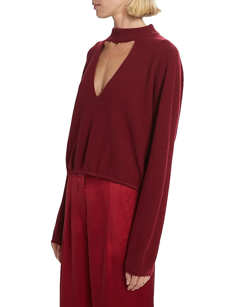 Chocker Wool Keyhole Sweater