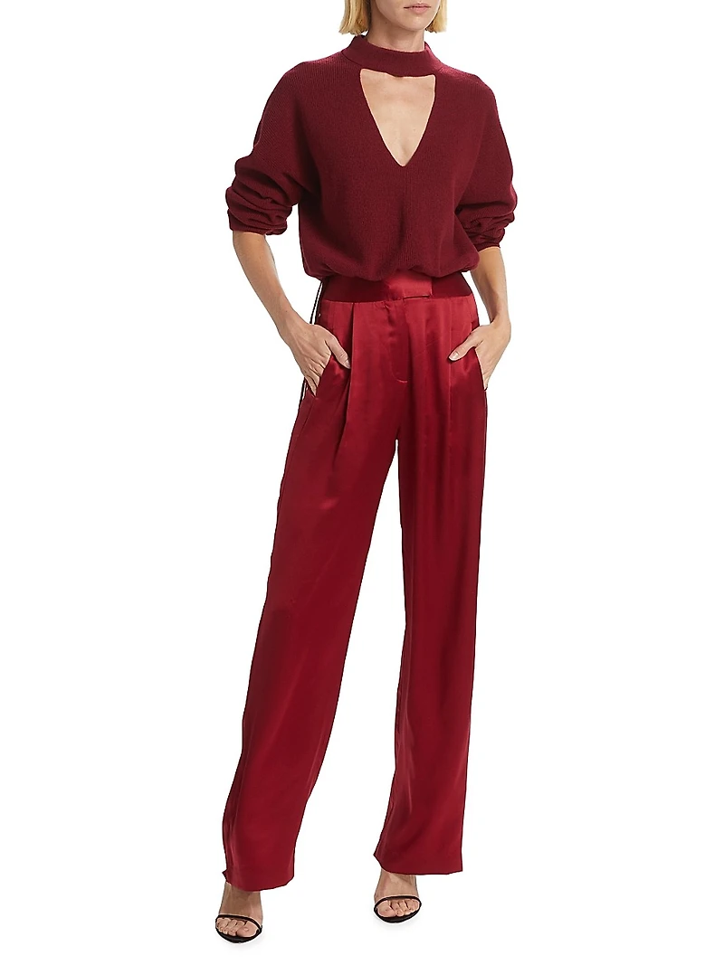 Chocker Wool Keyhole Sweater