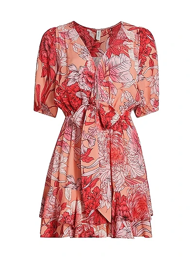 Freya Floral Tie-Front Minidress
