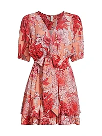 Freya Floral Tie-Front Minidress