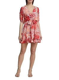 Freya Floral Tie-Front Minidress
