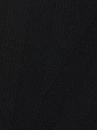 Rib-Knit Wool Midi-Skirt