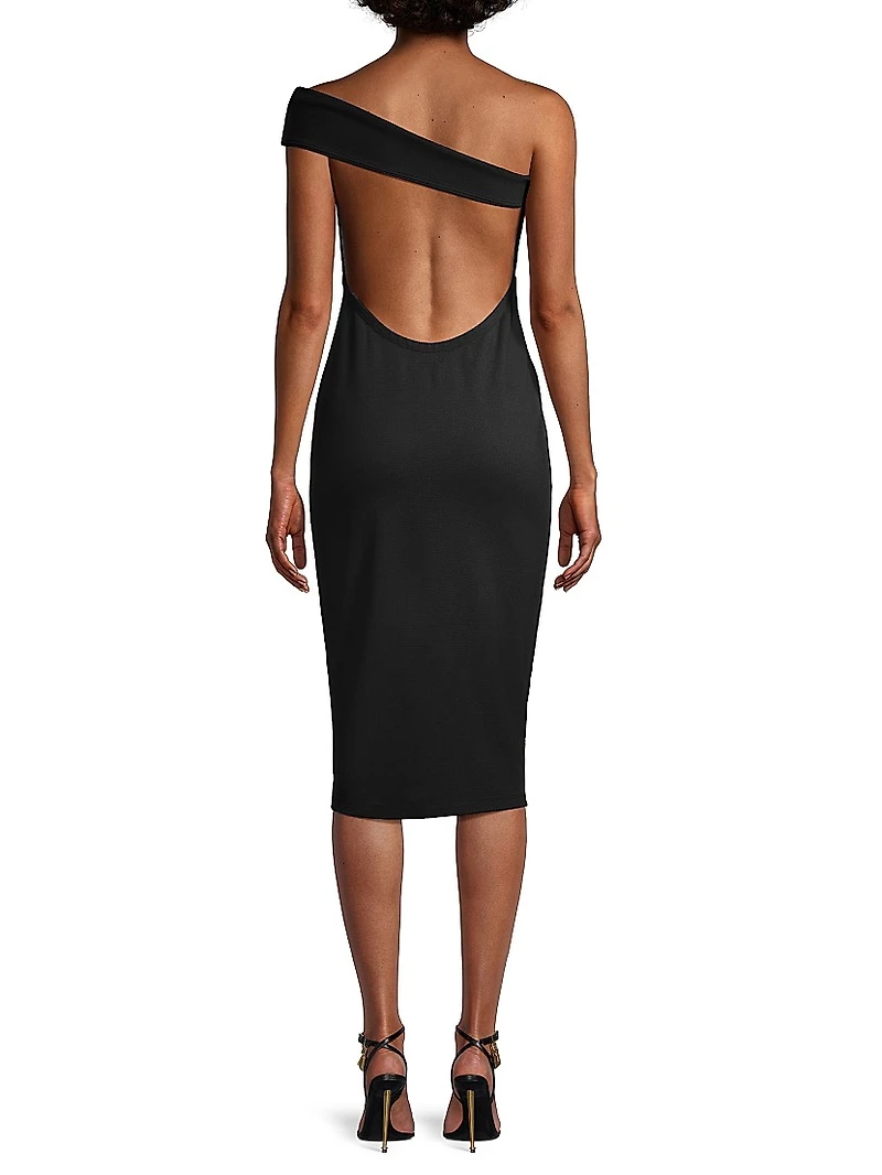 Off-the-Shoulder Open-Back Dress