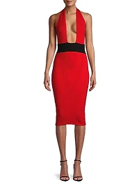 Ribbed Merino Halter Dress