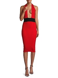 Ribbed Merino Halter Dress