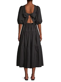 Daphne Poplin Tiered Midi-Dress