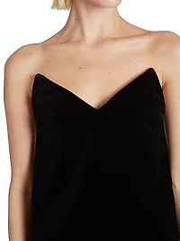 Bustier Cotton-Blend Midi-Dress
