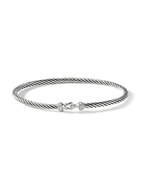 Cable Buckle Bracelet with Diamonds/3mm