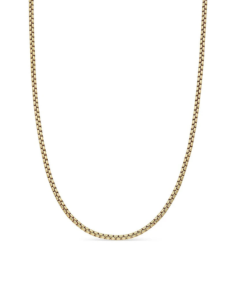 Box Chain Necklace 18K Yellow Gold