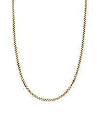 Box Chain Necklace 18K Yellow Gold