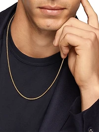 Box Chain Necklace 18K Yellow Gold