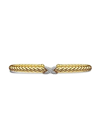 X Cablespira Station Bracelet 18K Yellow Gold