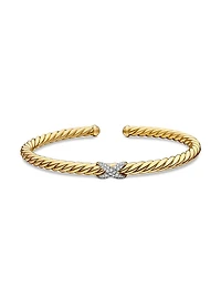 X Cablespira Station Bracelet 18K Yellow Gold