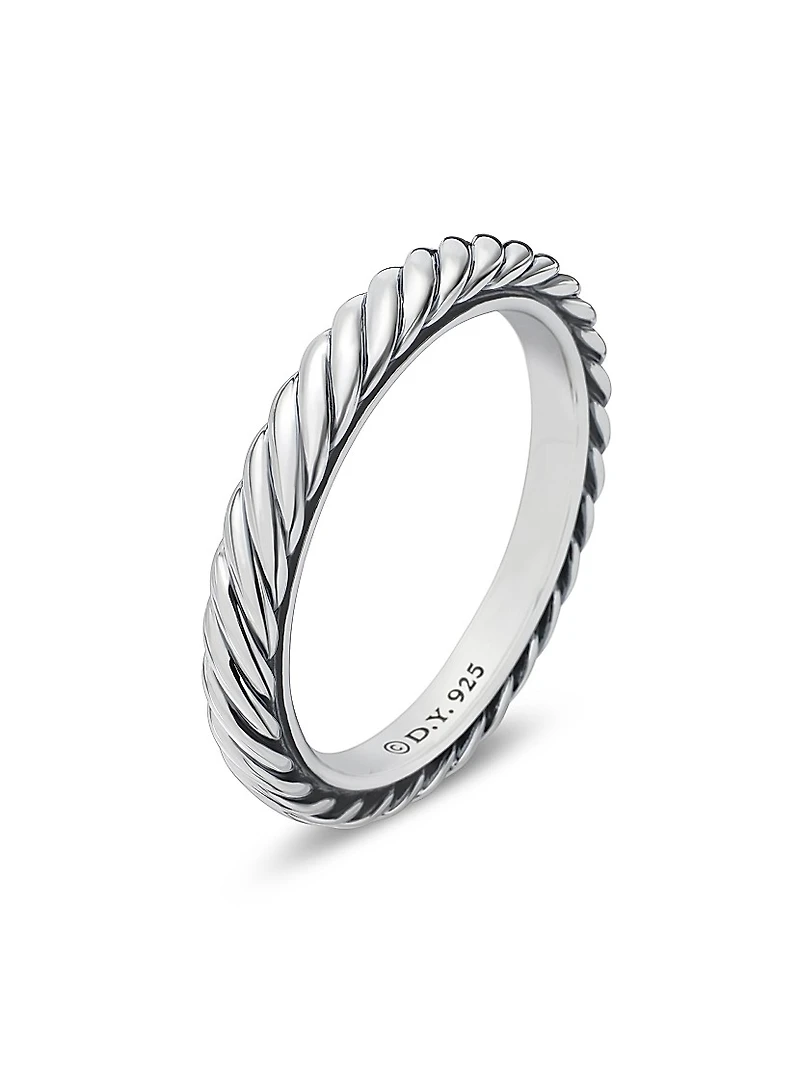 Cable Collectibles Stack Ring Sterling Silver, 3mm
