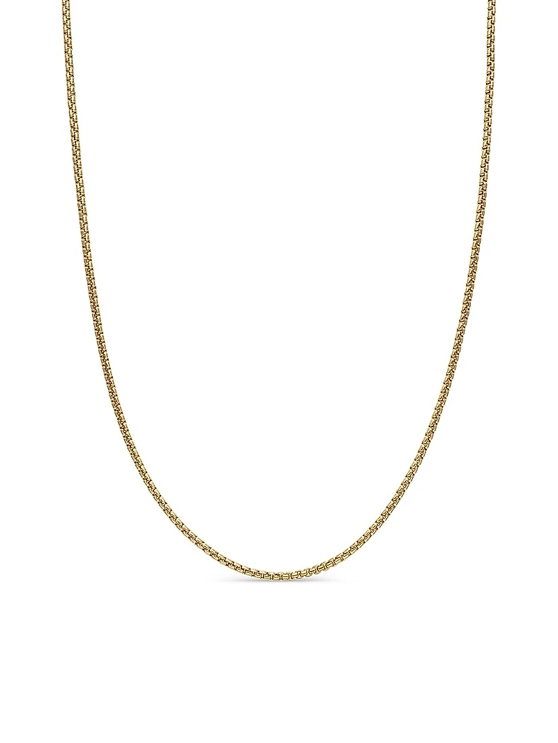 Box Chain Necklace 18K Rose Gold